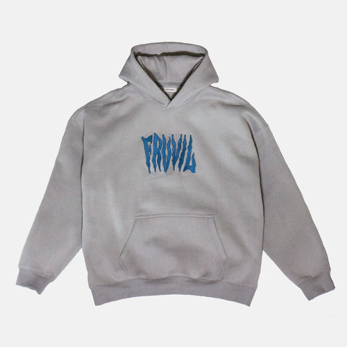 'FRUVIL Embroidered Logo' Hoodie [Ash]