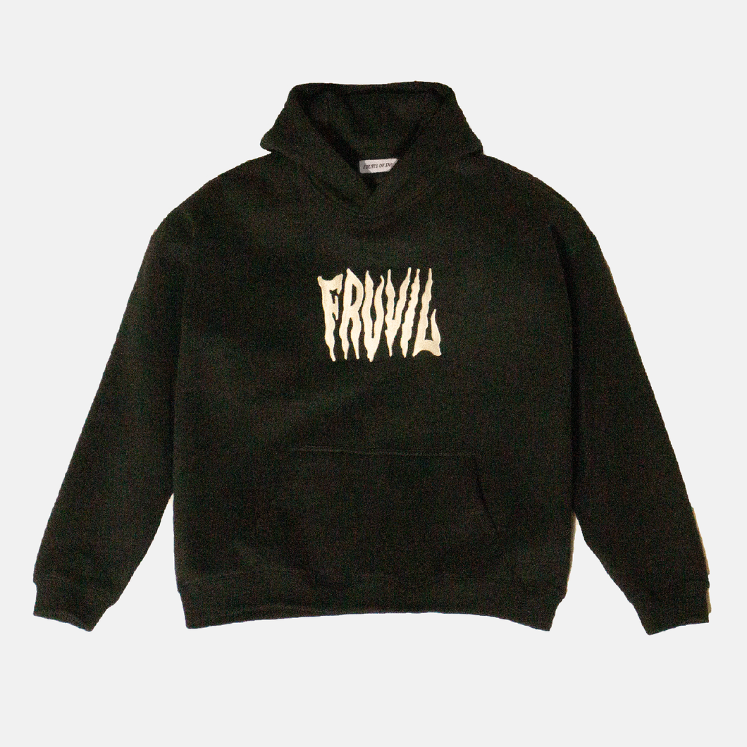 'FRUVIL Embroidered Logo' Hoodie [Black]